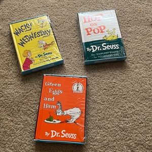 Brand new packs of 3 Dr. Seuss books. I have more if interested. Great as a gift